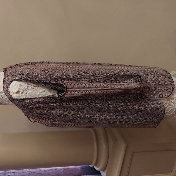 MAX EDITION Boho Sheer Cold Shoulder Patterned Tunic - Picture 6 of 12